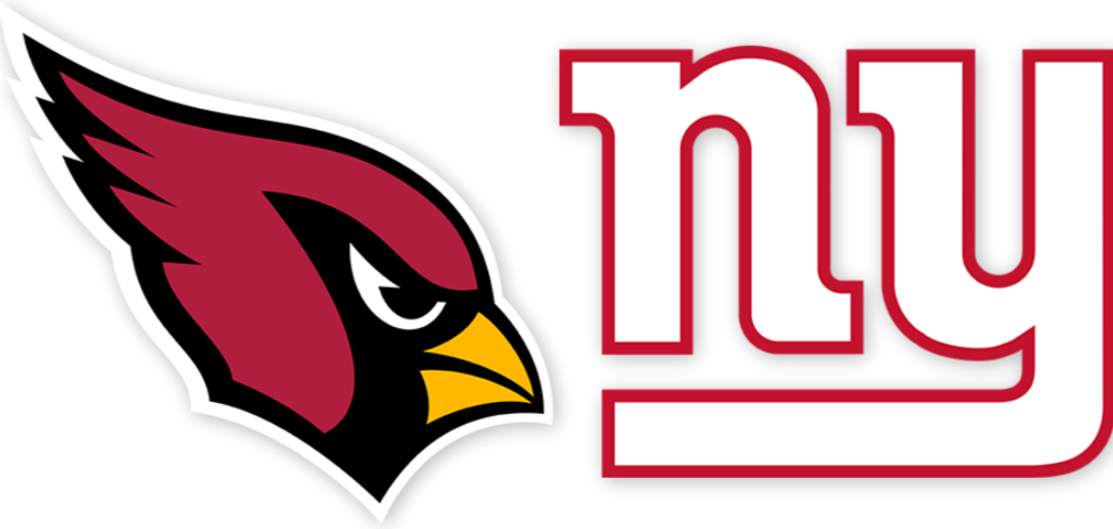 Arizona Cardinals vs New York Giants Week 4 team logos